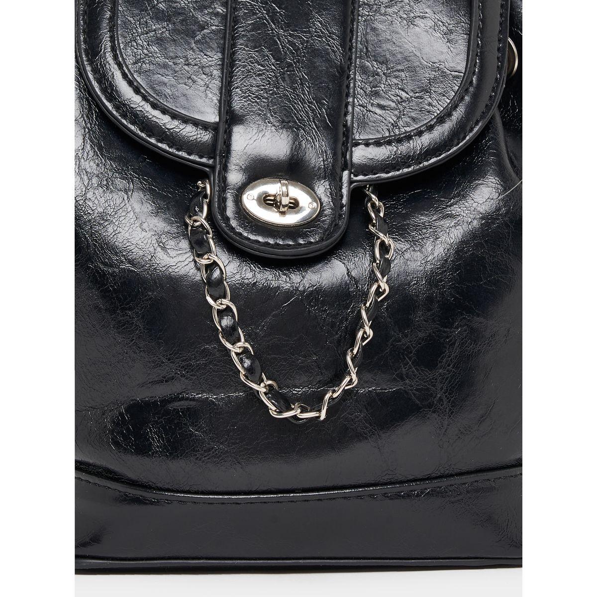 Styli Chain Accent Flap Backpack-women-bagsandwallets-backpacks-image-4