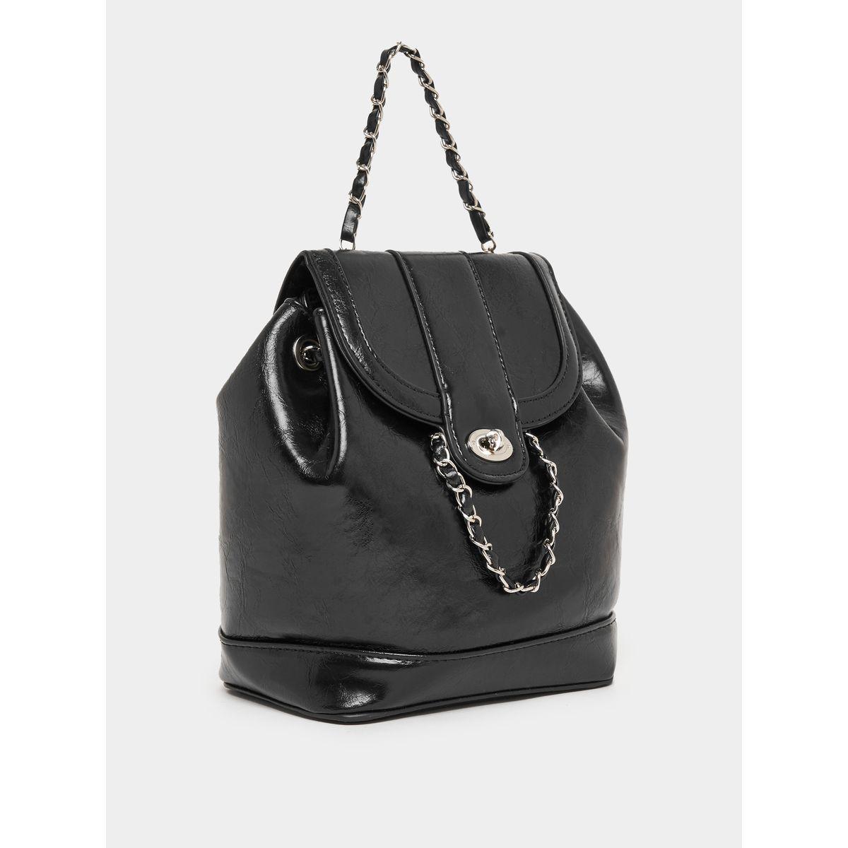 Styli Chain Accent Flap Backpack-women-bagsandwallets-backpacks-image-6