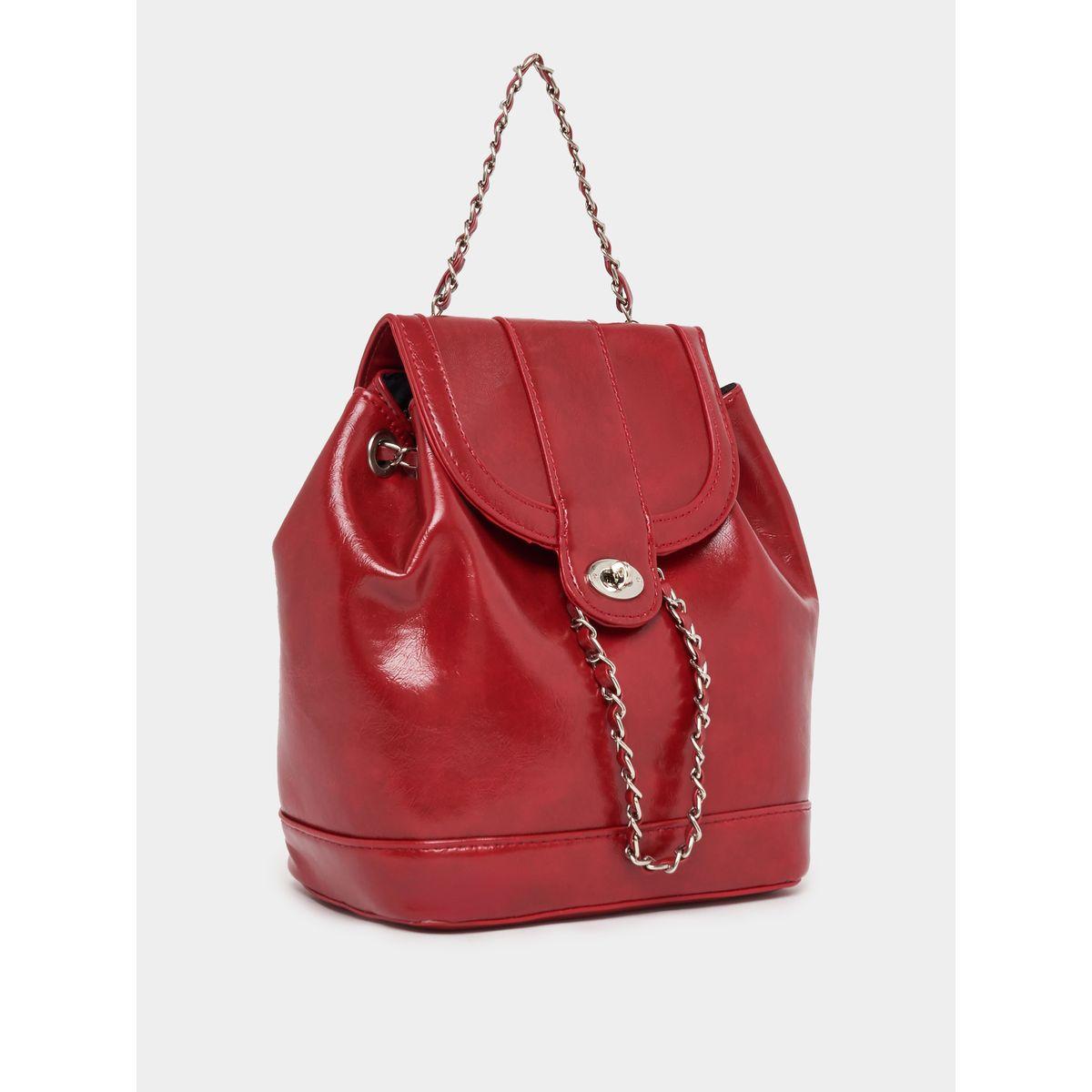 Styli Chain Accent Flap Backpack-women-bagsandwallets-backpacks-image-1