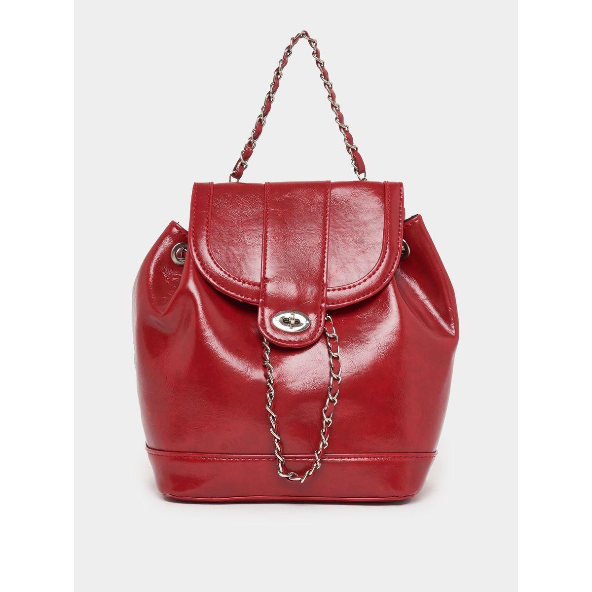 Styli Chain Accent Flap Backpack-women-bagsandwallets-backpacks-image-2