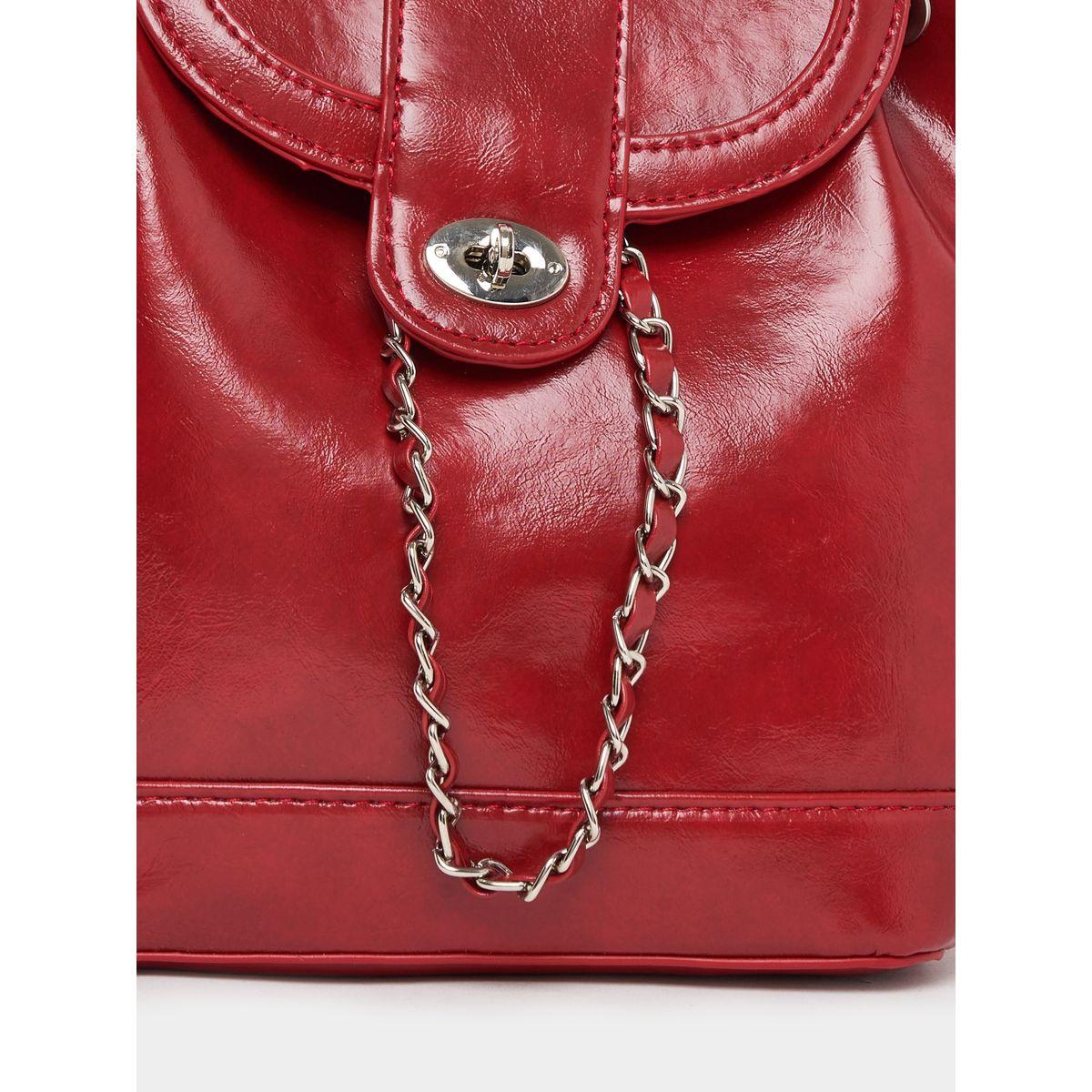Styli Chain Accent Flap Backpack-women-bagsandwallets-backpacks-image-4