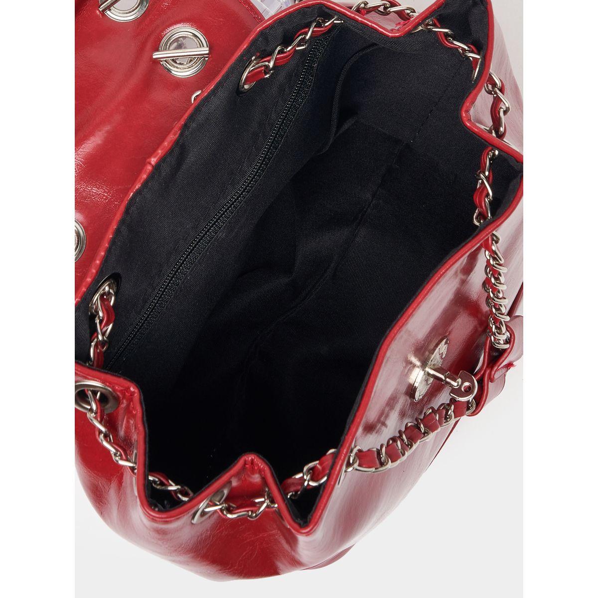 Styli Chain Accent Flap Backpack-women-bagsandwallets-backpacks-image-5