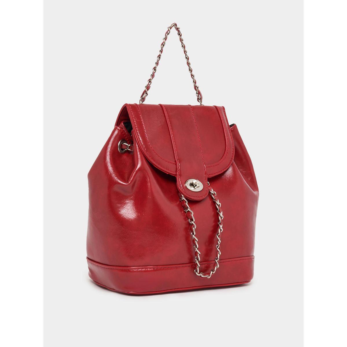 Styli Chain Accent Flap Backpack-women-bagsandwallets-backpacks-image-6