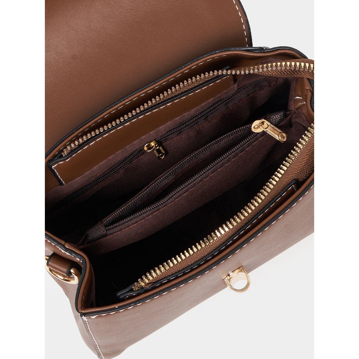 شنطة كروس مزين بدرزات وقفل بنمط كبس-women-bagsandwallets-handbags-image-4