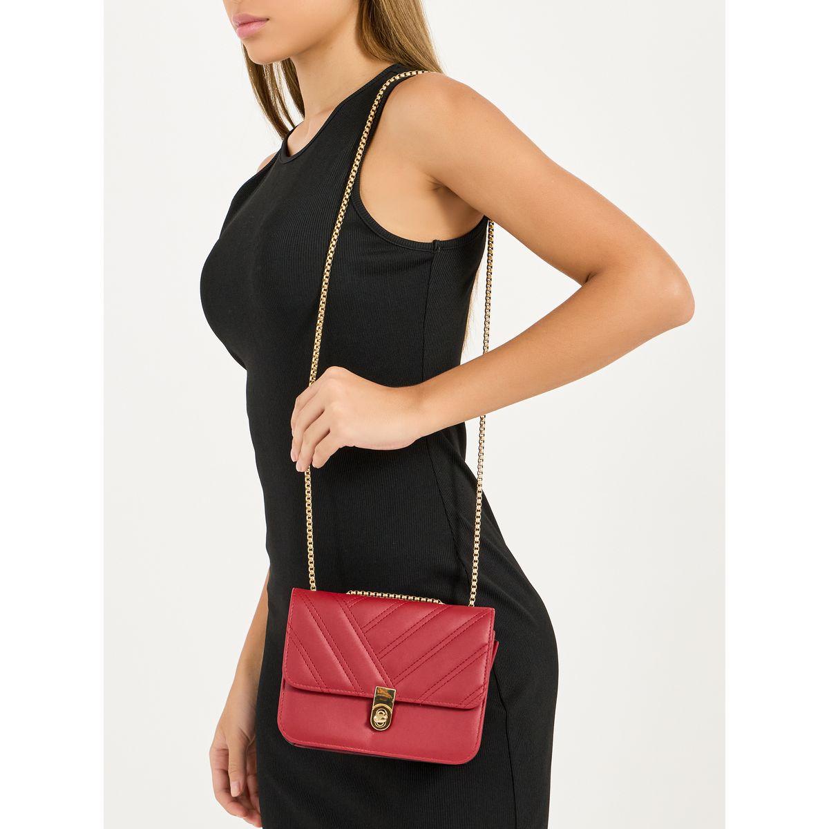 Styli Textured Flap Shoulder Bag with Chain Strap-women-bagsandwallets-handbags-image-6