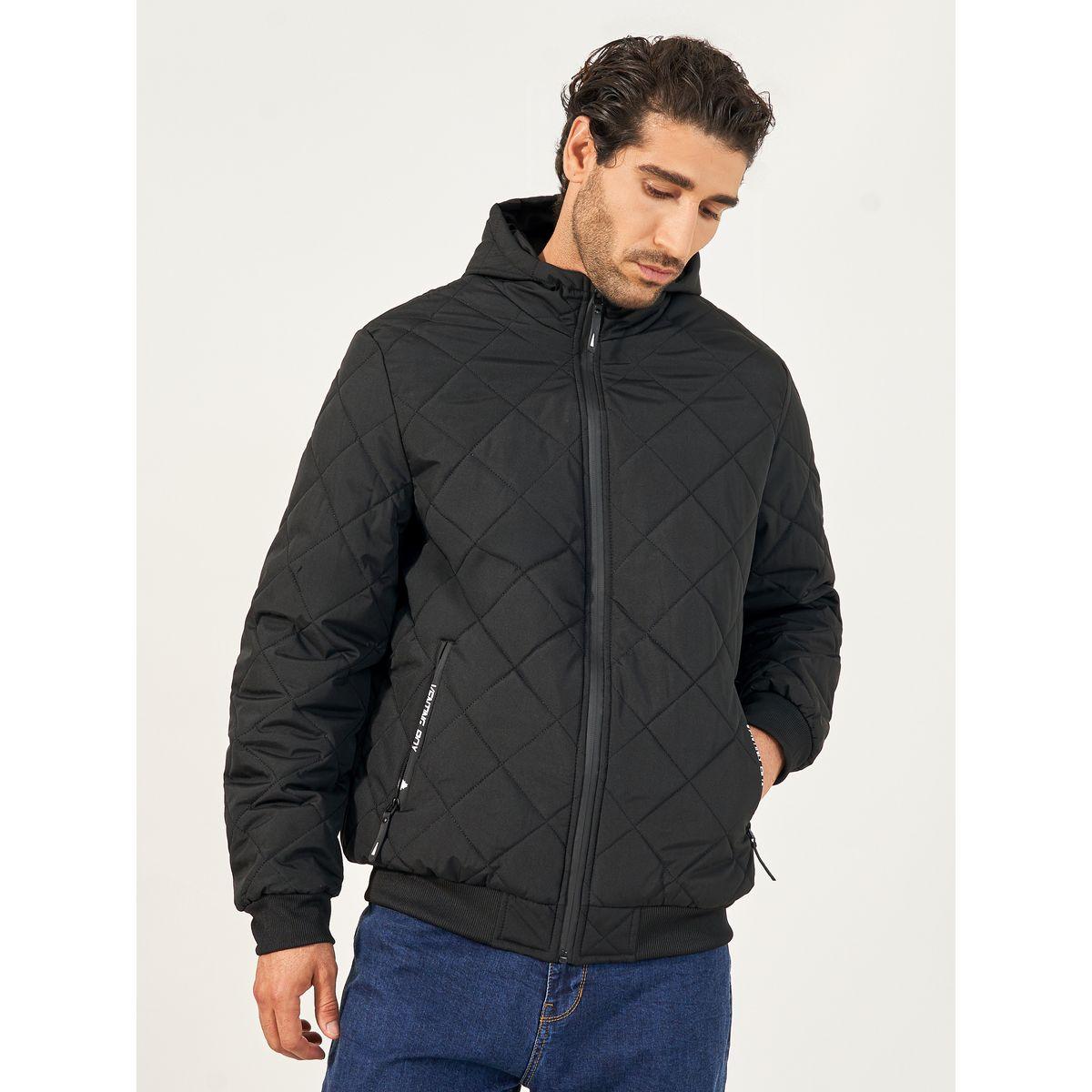 Styli Diagonal Quilted Hooded Puffer Jacket-men-clothing-jacketsandblazers-jackets-image-1