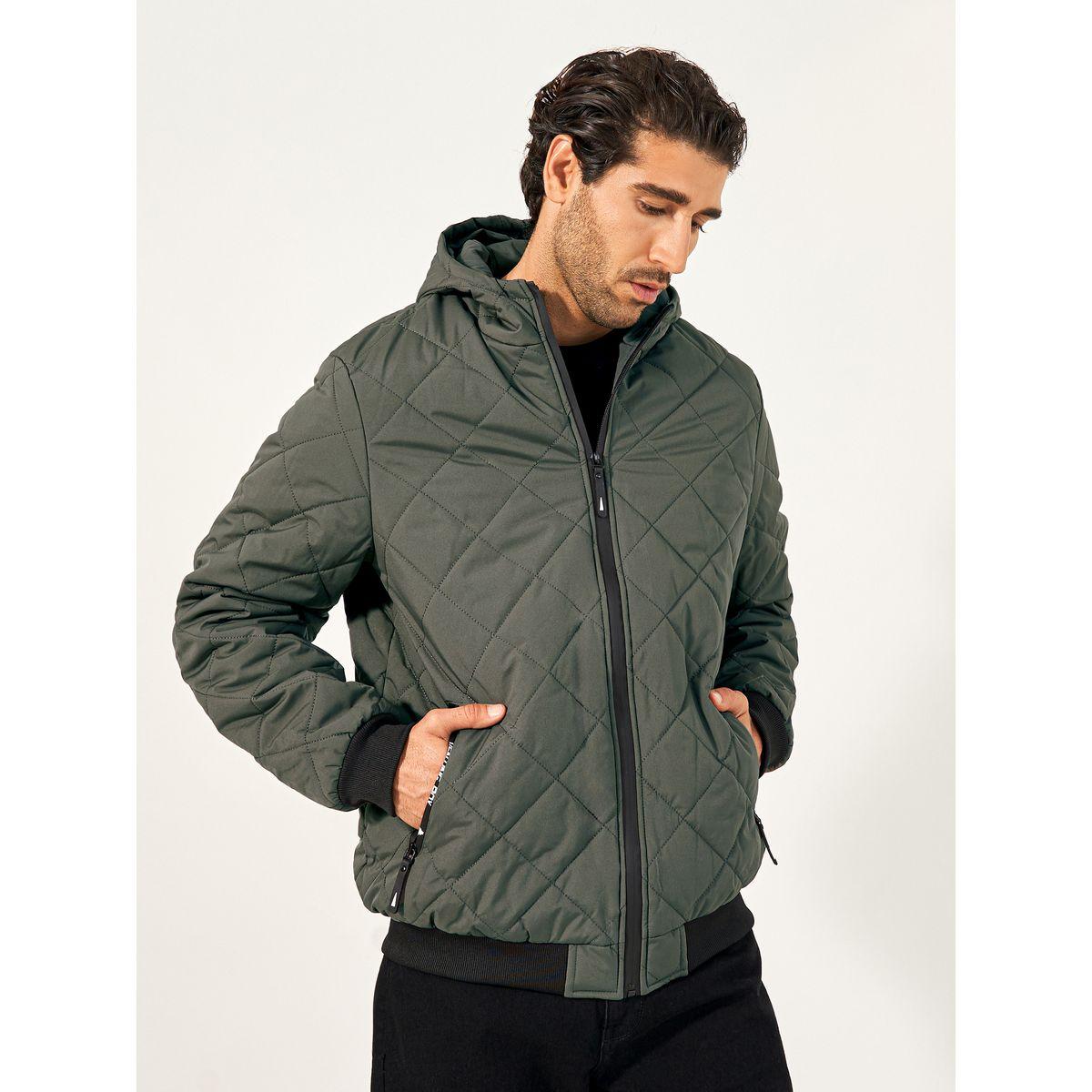 Styli Diagonal Quilted Hooded Puffer Jacket-men-clothing-jacketsandblazers-jackets-image-1