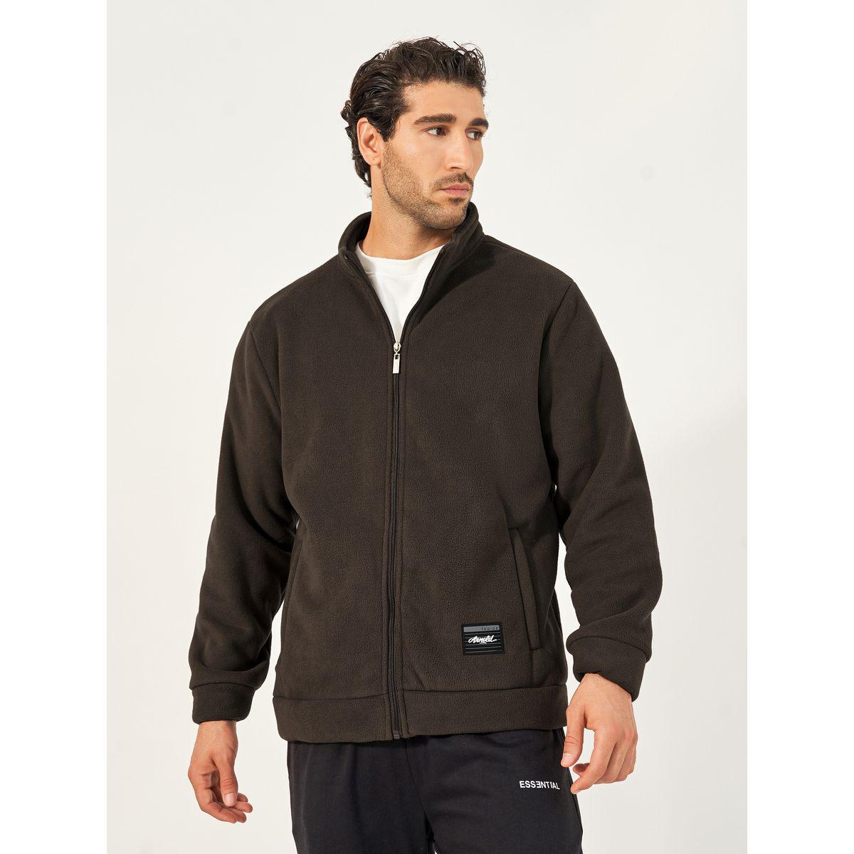 Styli Fleece Utility Jacket with Full Zip Closure-men-clothing-jacketsandblazers-jackets-image-1