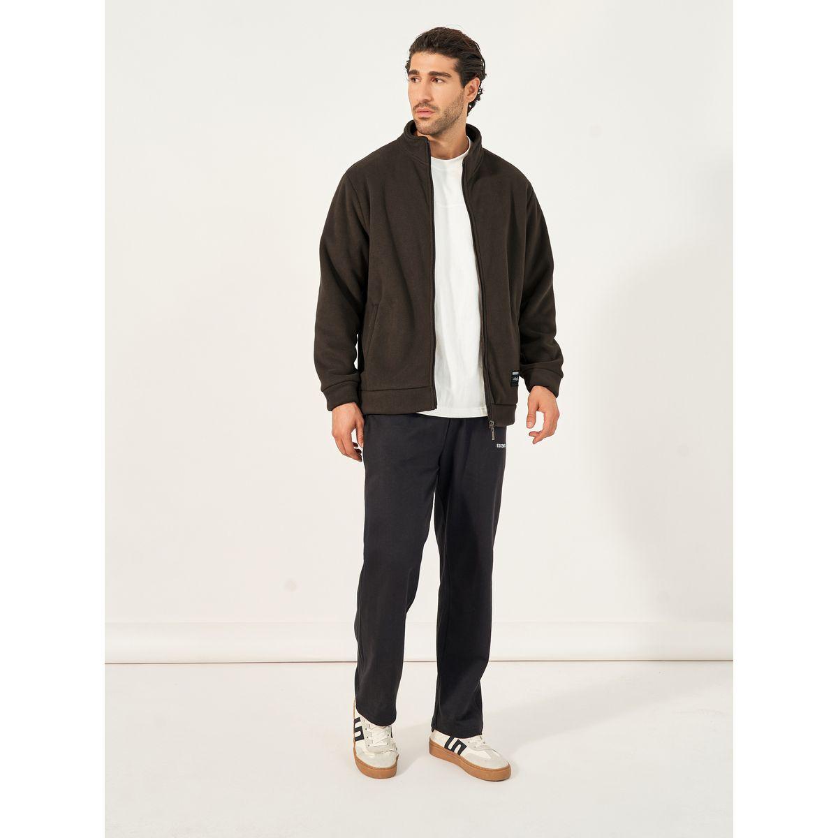 Styli Fleece Utility Jacket with Full Zip Closure-men-clothing-jacketsandblazers-jackets-image-2