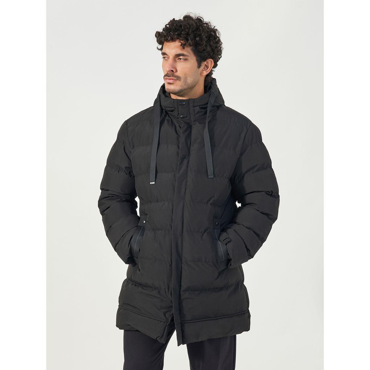 Styli Longline Hooded Parka Jacket with Drawstring Tape Detail-men-clothing-jacketsandblazers-jackets-image-2