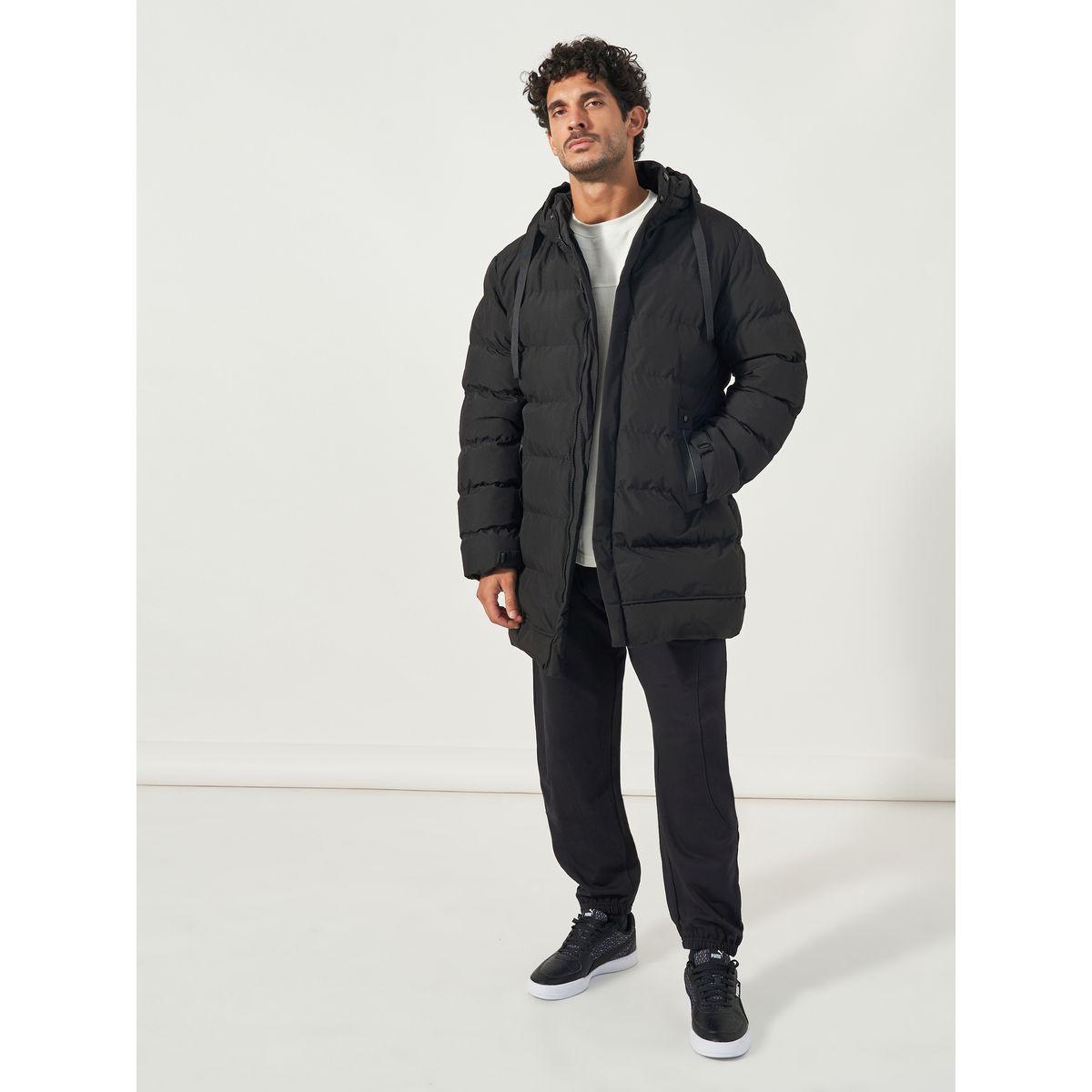 Styli Longline Hooded Parka Jacket with Drawstring Tape Detail-men-clothing-jacketsandblazers-jackets-image-3