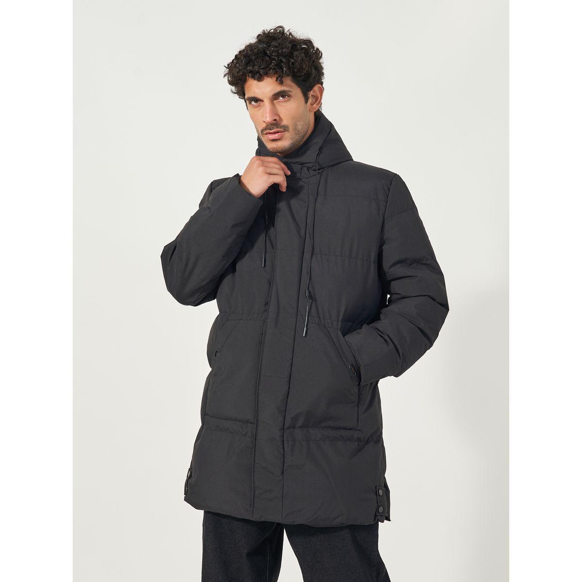 Styli Longline Hooded Parka Jacket with Drawstring Tape Detail-men-clothing-jacketsandblazers-jackets-image-2