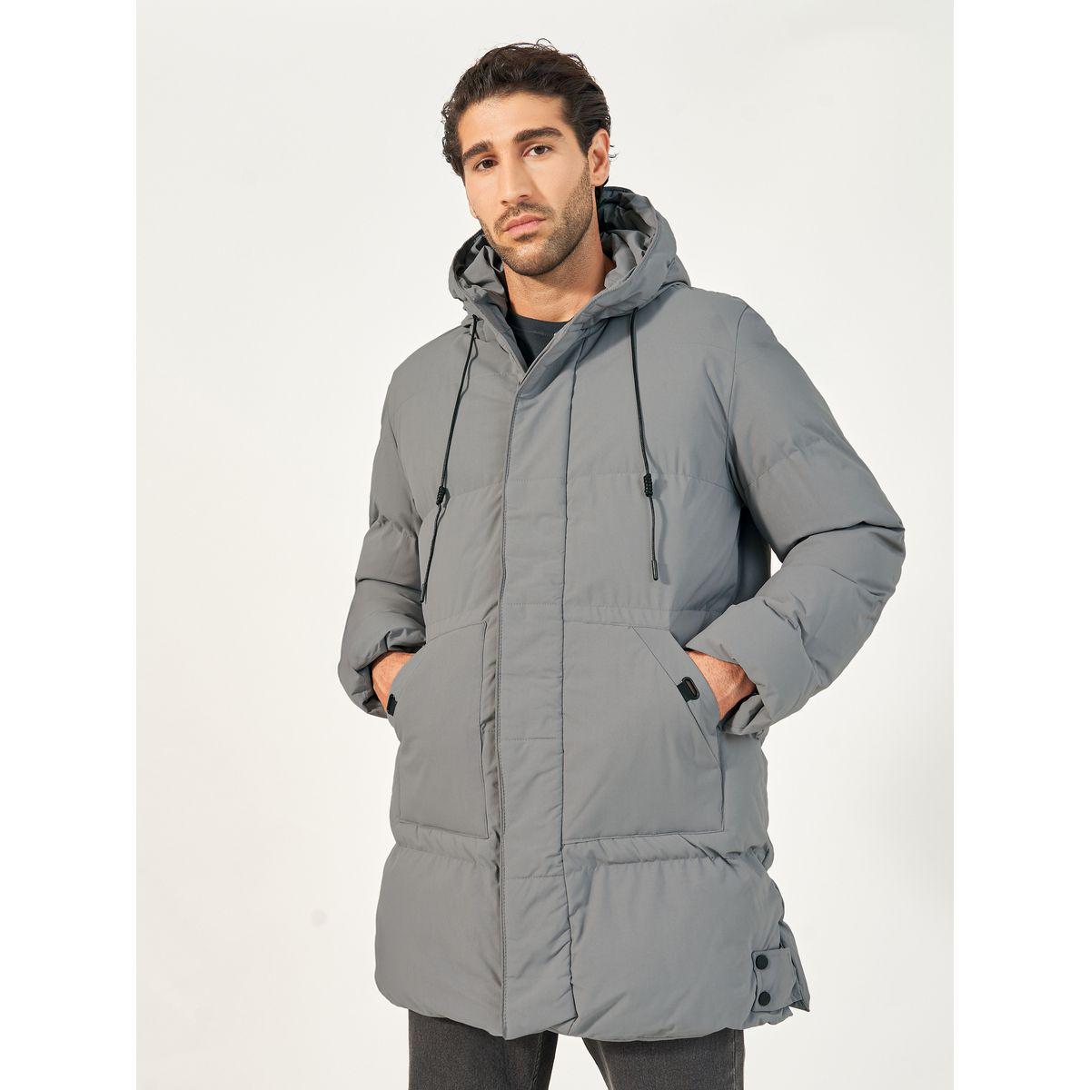 Styli Longline Hooded Parka Jacket with Drawstring Tape Detail-men-clothing-jacketsandblazers-jackets-image-1