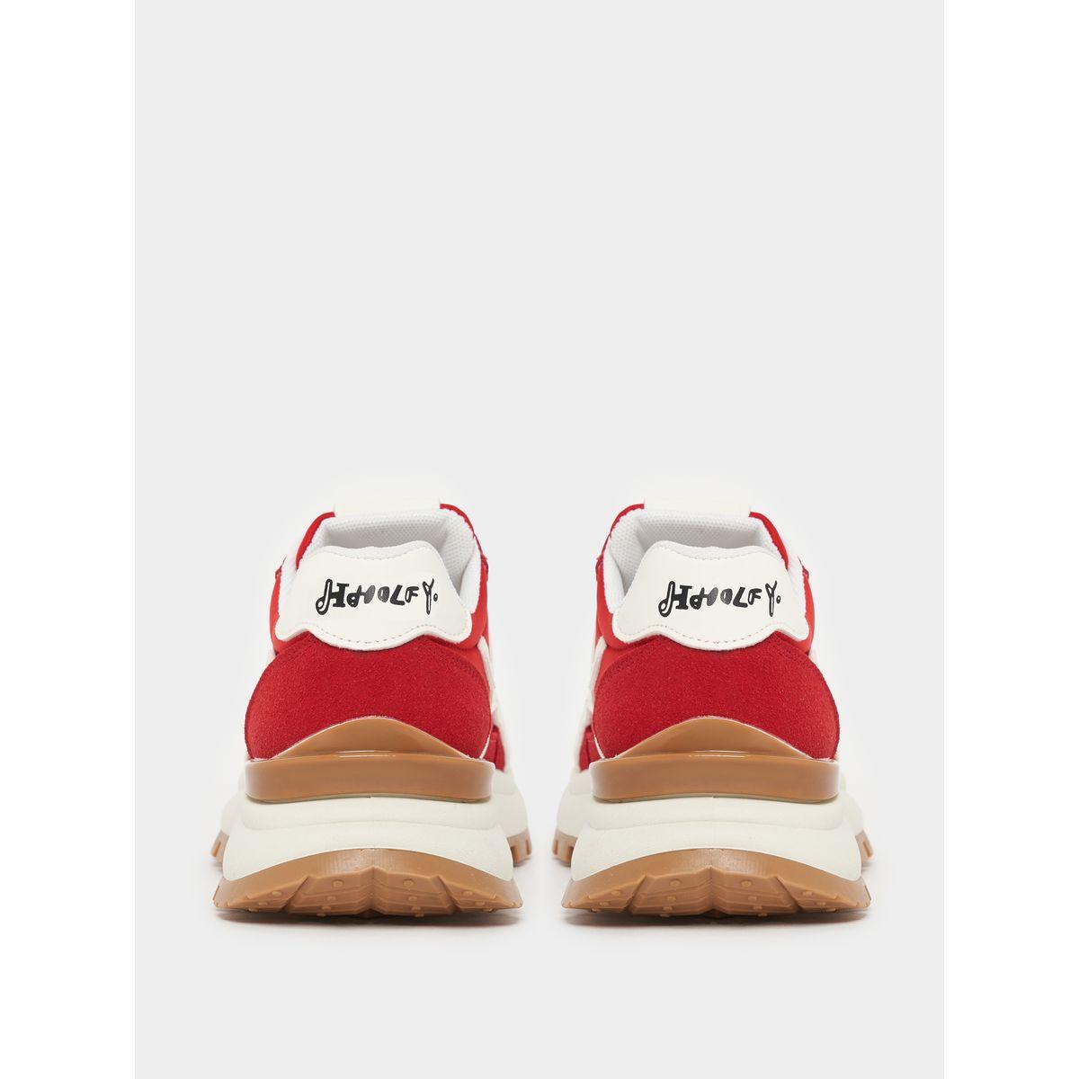 Styli Textured Lace Up Platform Sneakers-women-shoes-sneakers-image-3
