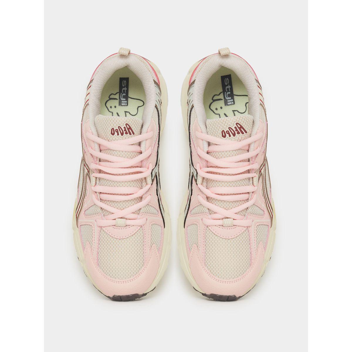 Styli Textured Web Design Lace-Up Sneakers-women-shoes-sneakers-image-6