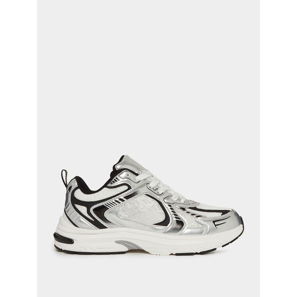 Styli Textured Mesh Lace Up Sneakers-women-shoes-sneakers-image-1