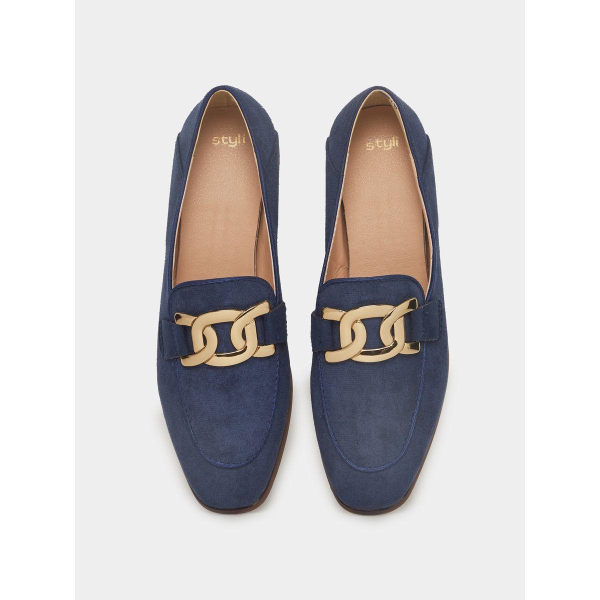 Styli Suede Look Embellished Moccasins-women-shoes-loafersandmoccasins-image-6