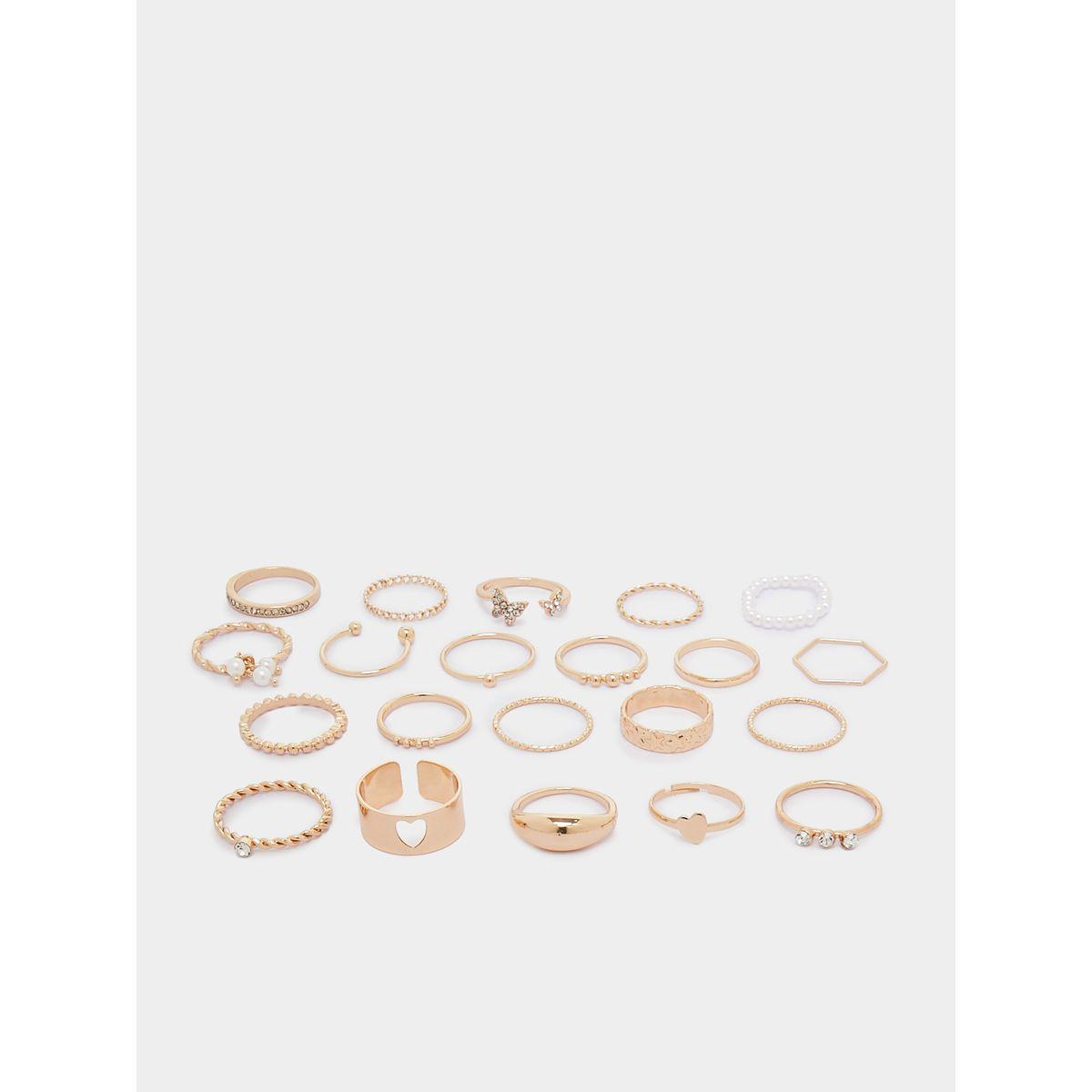 Styli Set of 21 - Assorted Embellished Rings-women-watchesandjewellery-jewellery-rings-image-1