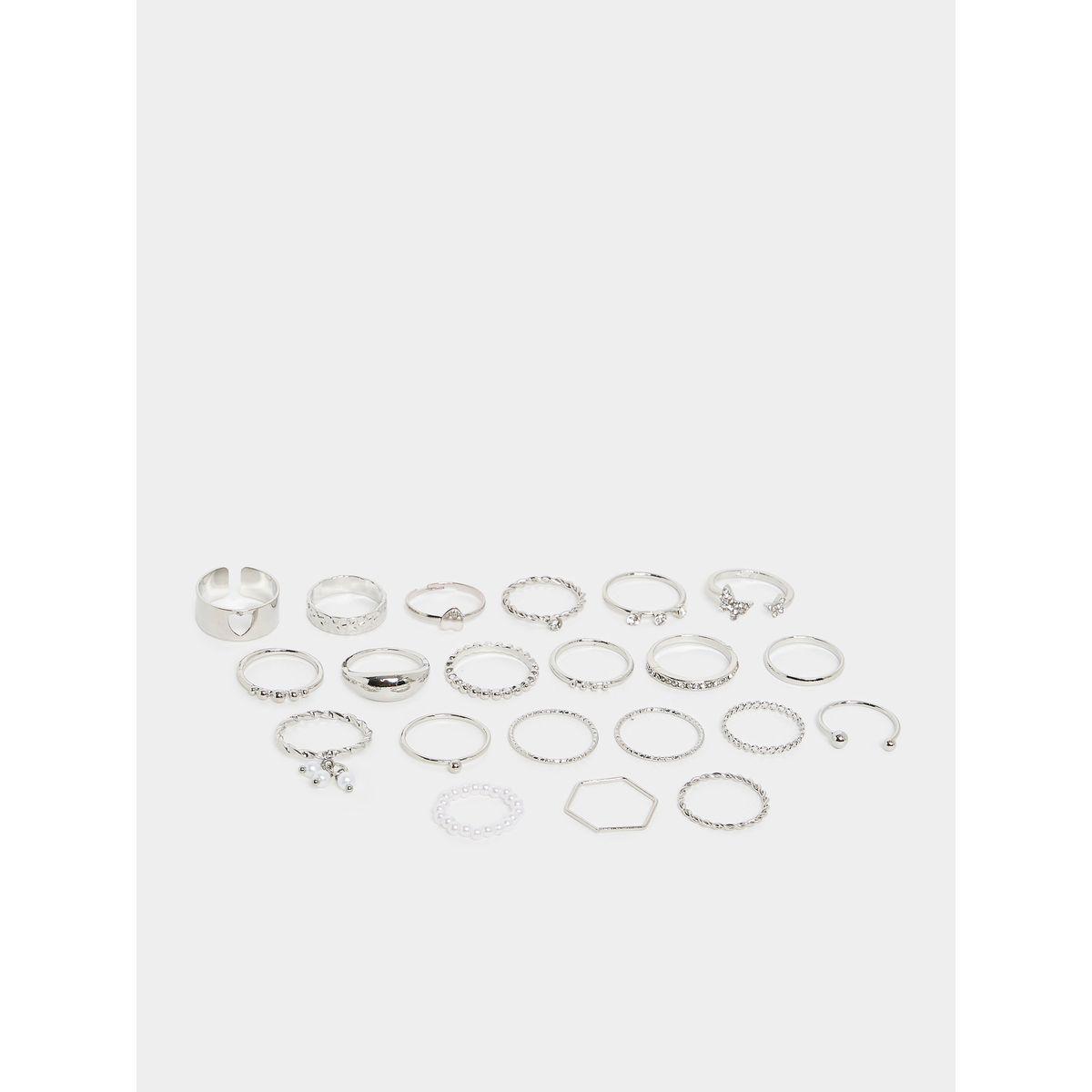 Styli Set of 21 - Assorted Embellished Rings-women-watchesandjewellery-jewellery-rings-image-1