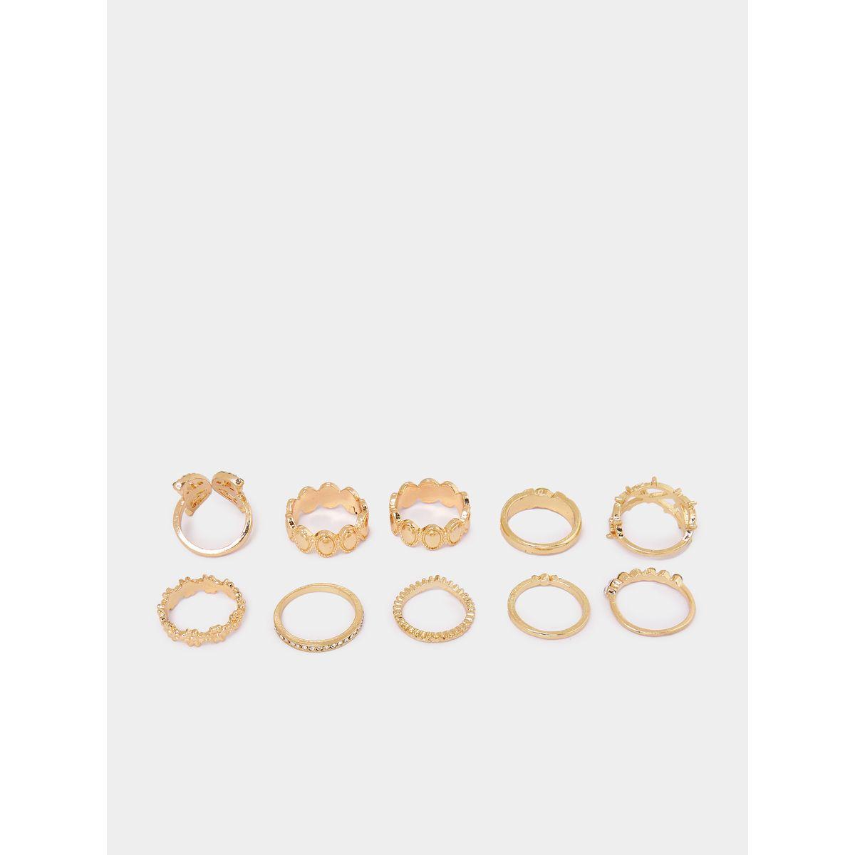 Styli Set of 10 - Butterfly Accent Assorted Rings-women-watchesandjewellery-jewellery-rings-image-2