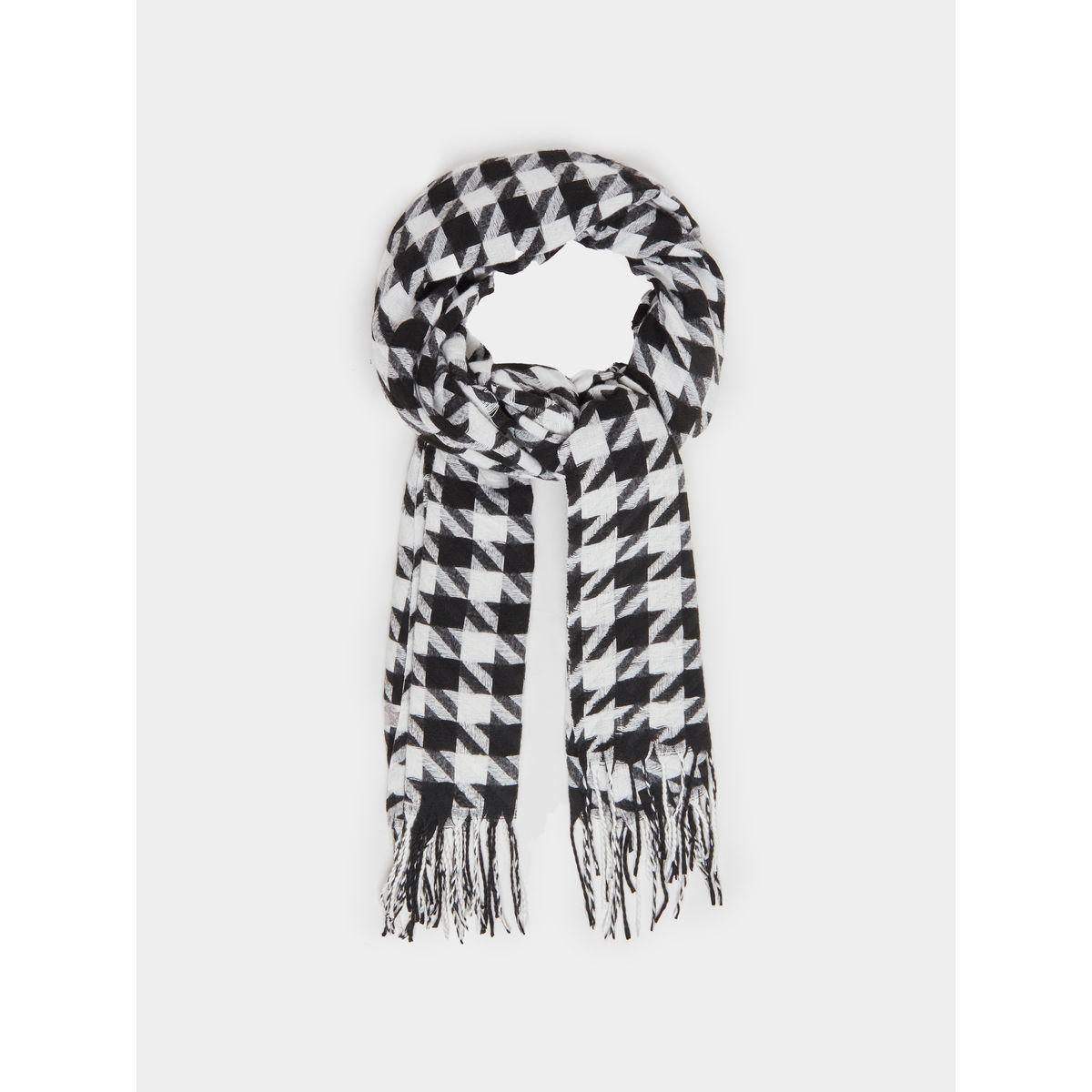 Houndstooth Pattern Scarf-women-clothingaccessories-scarves-image-1
