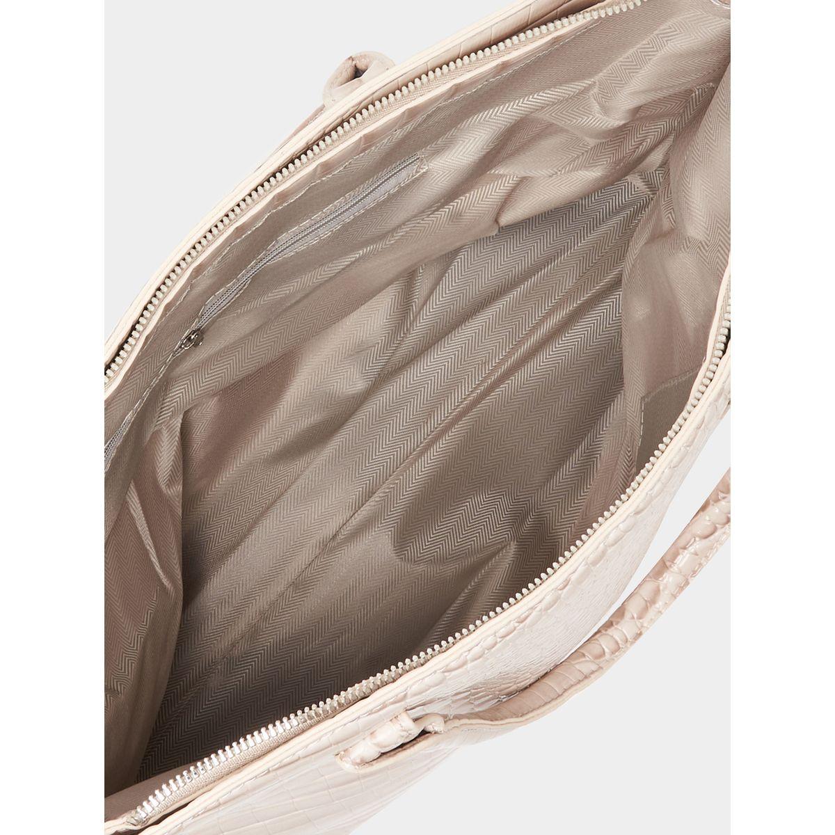Styli Textured Tote Bag with Zip Closure & Top Handle-women-bagsandwallets-handbags-image-6