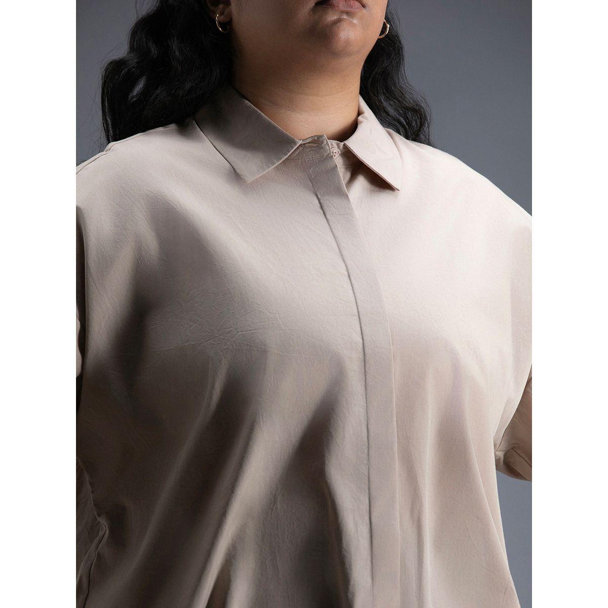 High Star X Styli  Plus Size Classic Spread Collar Oversized Casual Shirt-women-clothing-shirtsandblouses-shirts-image-4