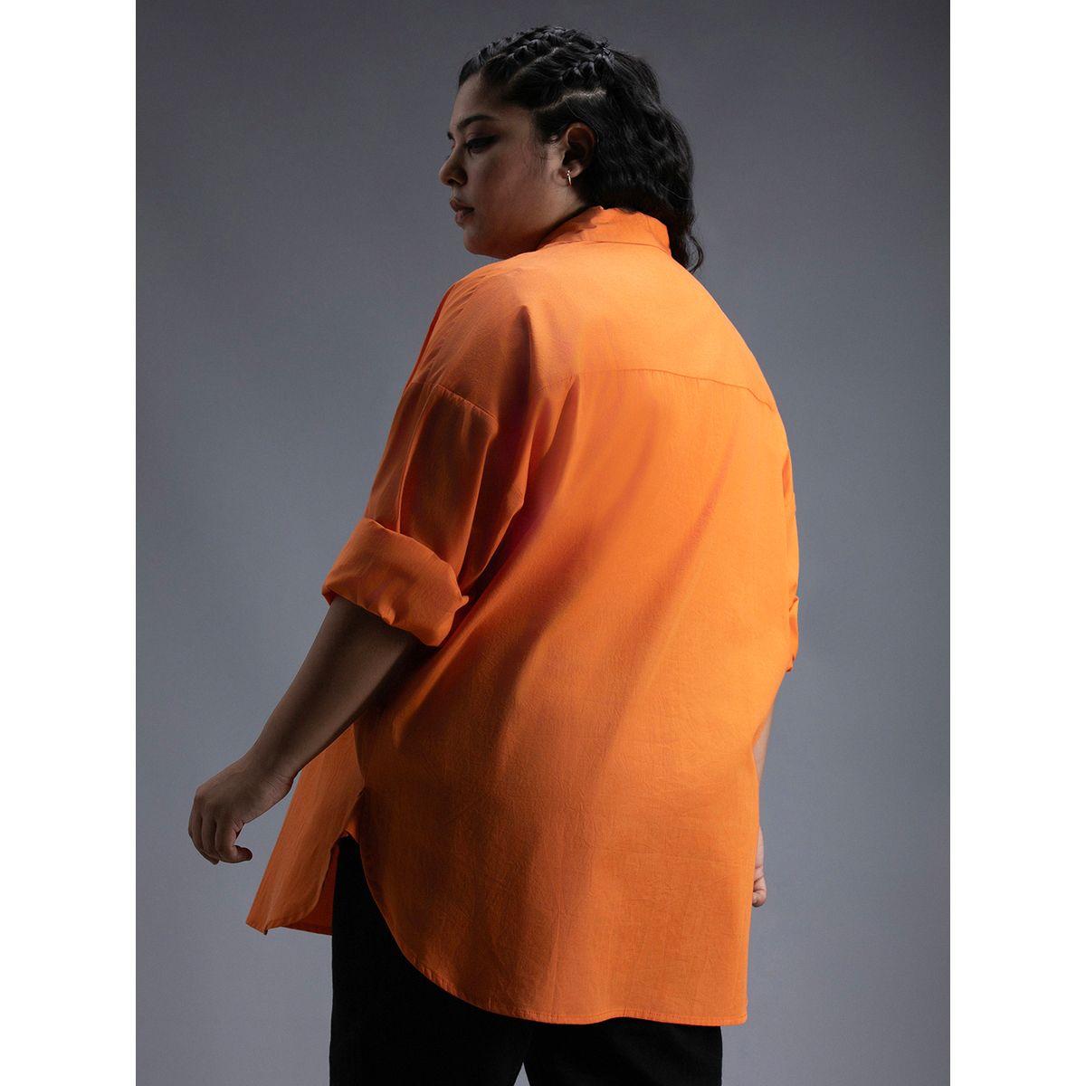 High Star X Styli  Plus Size Classic Spread Collar Oversized Casual Shirt-women-clothing-shirtsandblouses-shirts-image-3