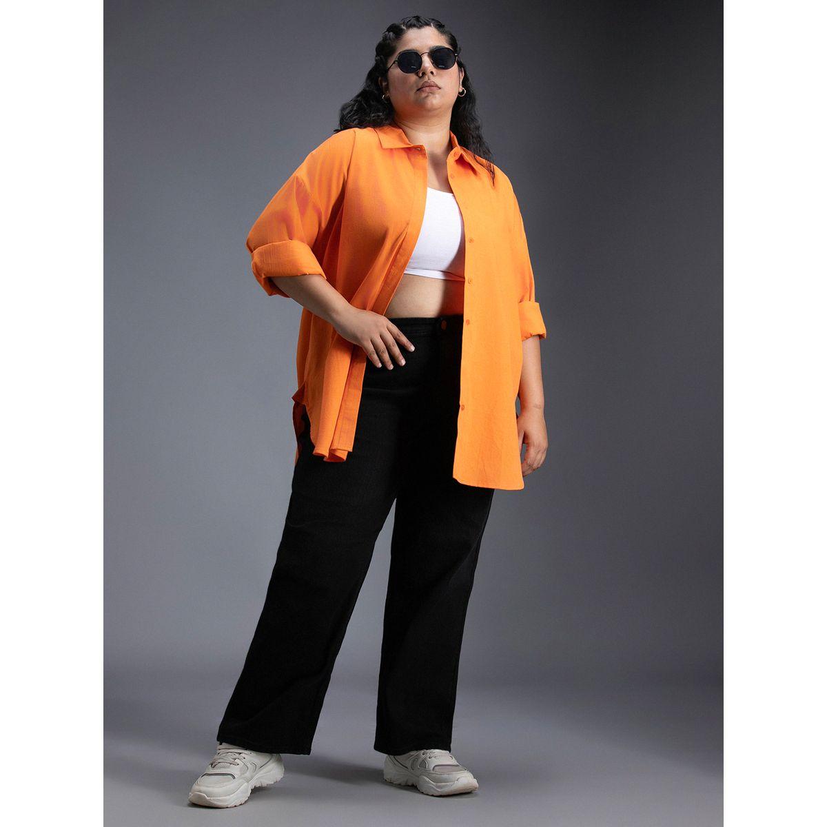 High Star X Styli  Plus Size Classic Spread Collar Oversized Casual Shirt-women-clothing-shirtsandblouses-shirts-image-6