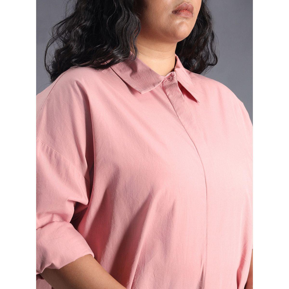 بلوزة فضفاضة بمقاس كبير وياقة سبريد هاي ستار × ستايلي-women-clothing-shirtsandblouses-shirts-image-4