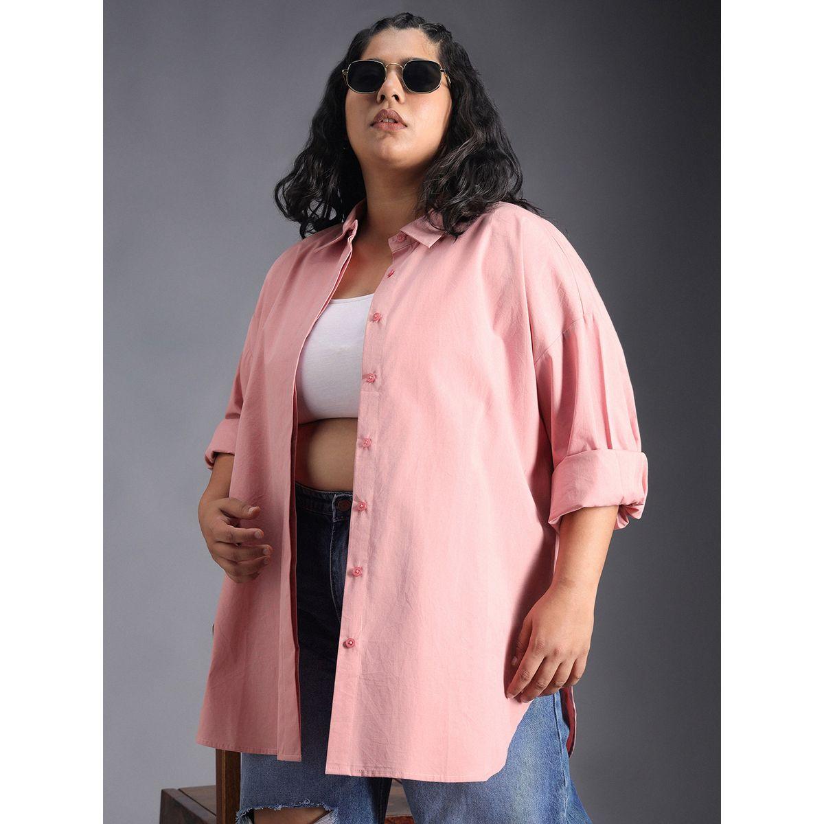 High Star X Styli  Plus Size Classic Spread Collar Oversized Casual Shirt-women-clothing-shirtsandblouses-shirts-image-5