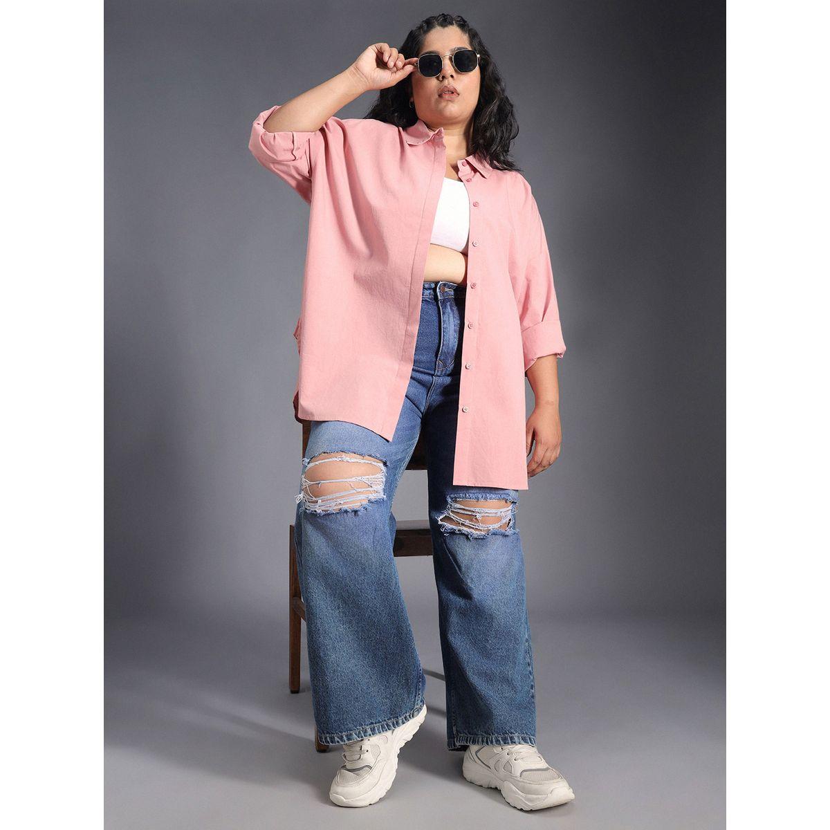 High Star X Styli  Plus Size Classic Spread Collar Oversized Casual Shirt-women-clothing-shirtsandblouses-shirts-image-6
