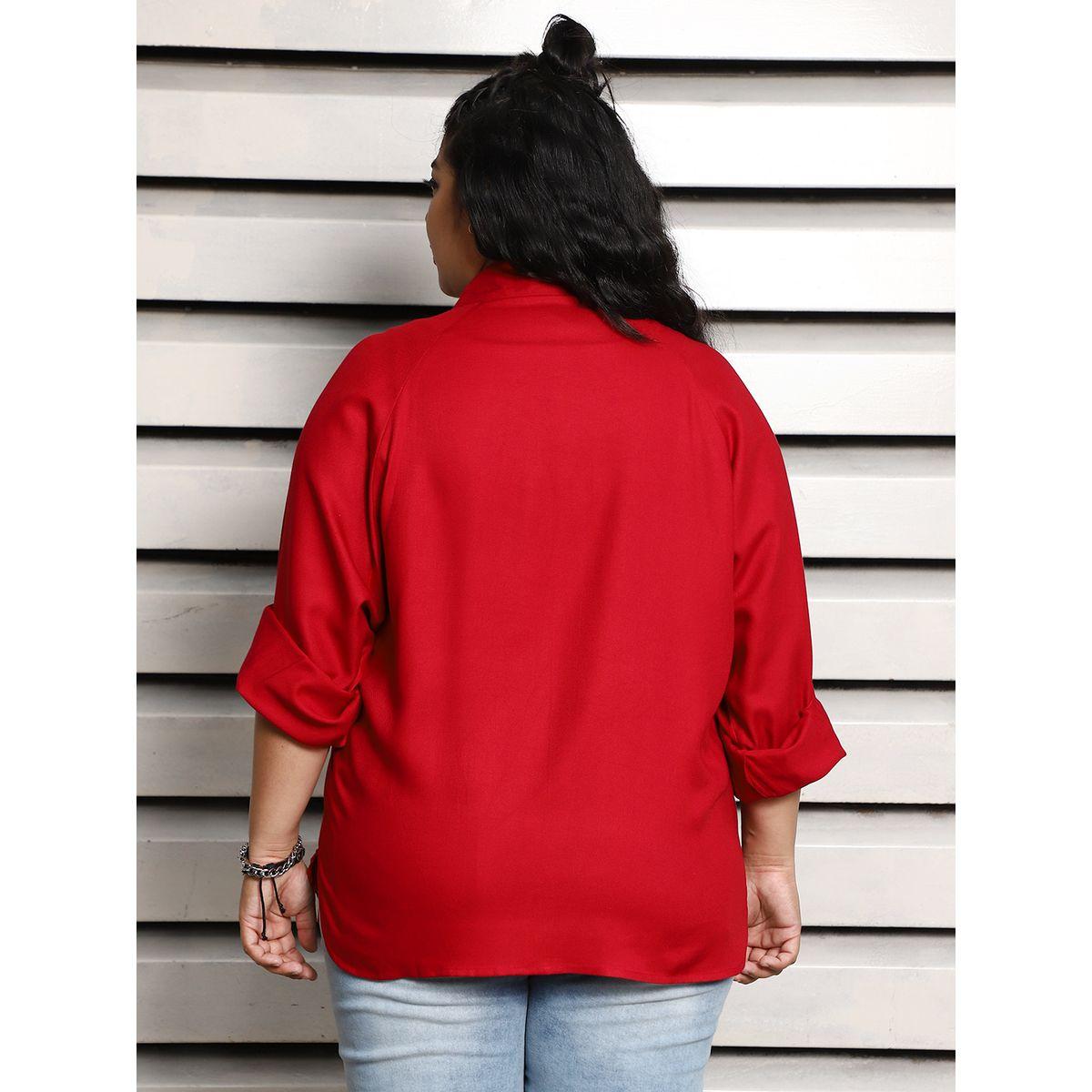 بلوزة بقصة بوكسي وياقة سبريد هاي ستار × ستايلي-women-clothing-shirtsandblouses-shirts-image-4