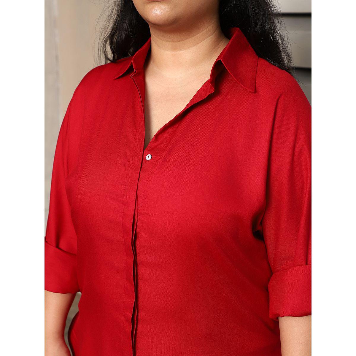 بلوزة بقصة بوكسي وياقة سبريد هاي ستار × ستايلي-women-clothing-shirtsandblouses-shirts-image-5