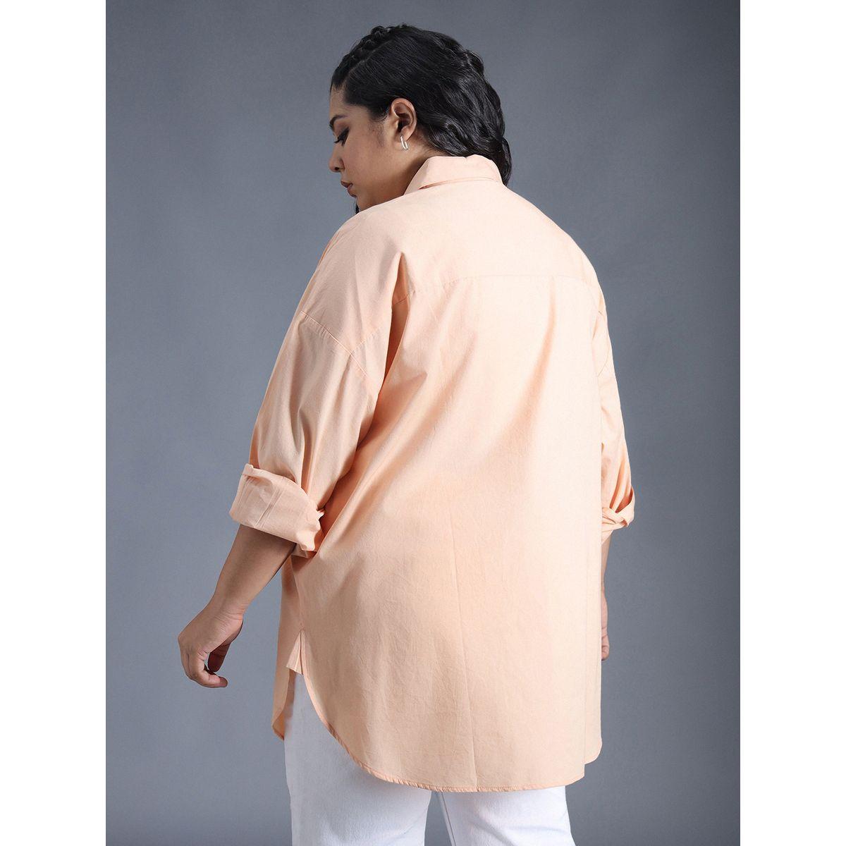 High Star X Styli  Plus Size Classic Spread Collar Oversized Casual Shirt-women-clothing-shirtsandblouses-shirts-image-3