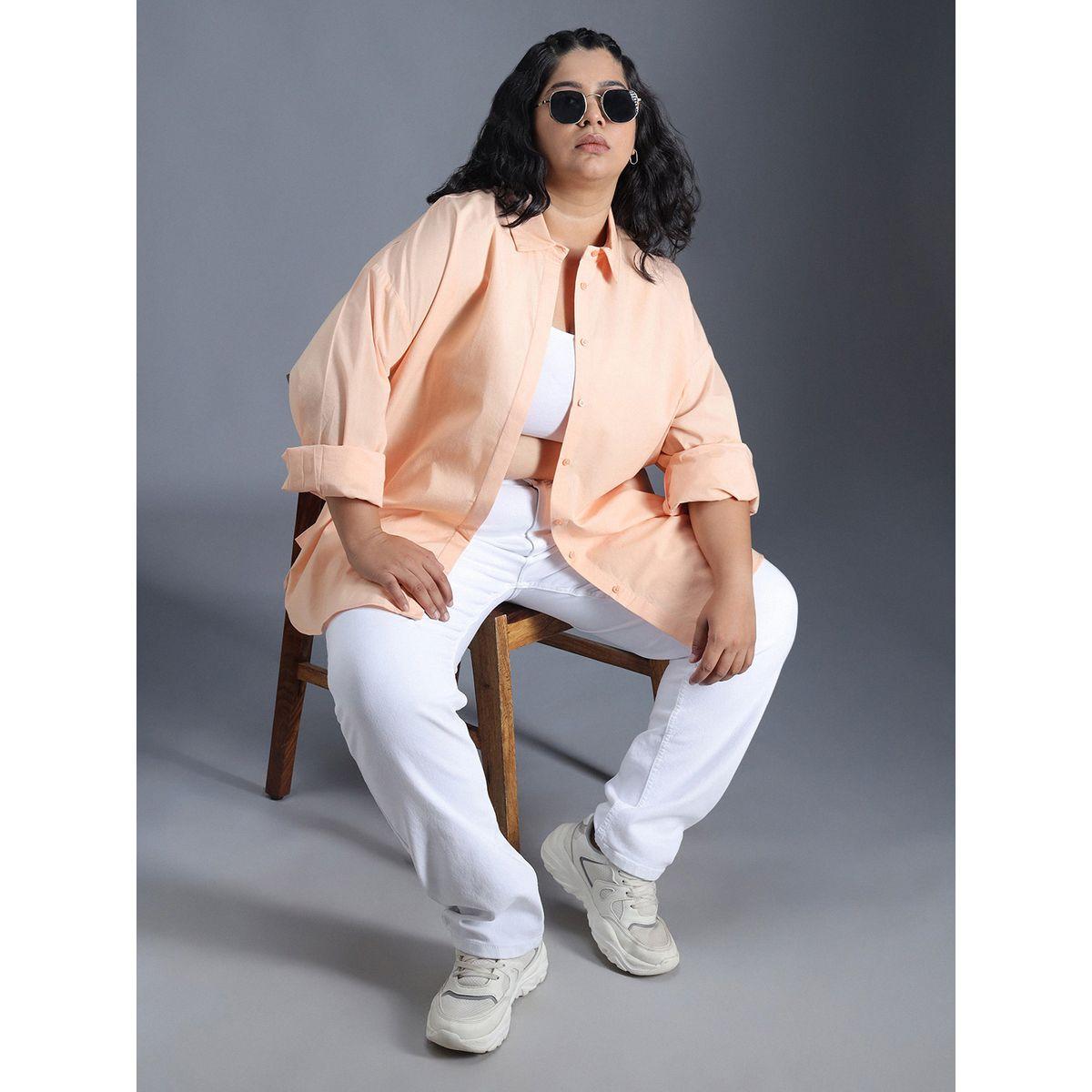 High Star X Styli  Plus Size Classic Spread Collar Oversized Casual Shirt-women-clothing-shirtsandblouses-shirts-image-6
