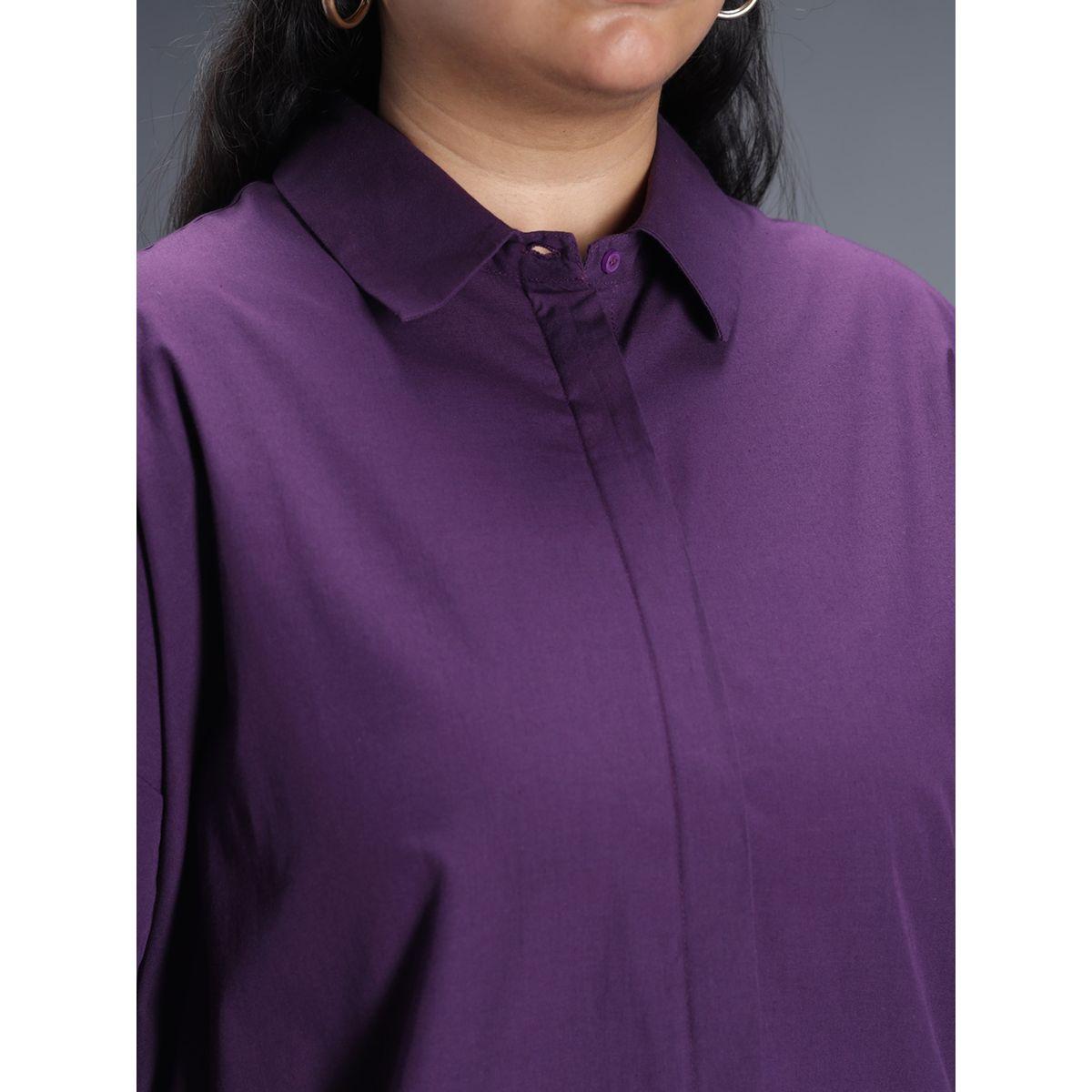 High Star X Styli  Plus Size Classic Spread Collar Oversized Casual Shirt-women-clothing-shirtsandblouses-shirts-image-5