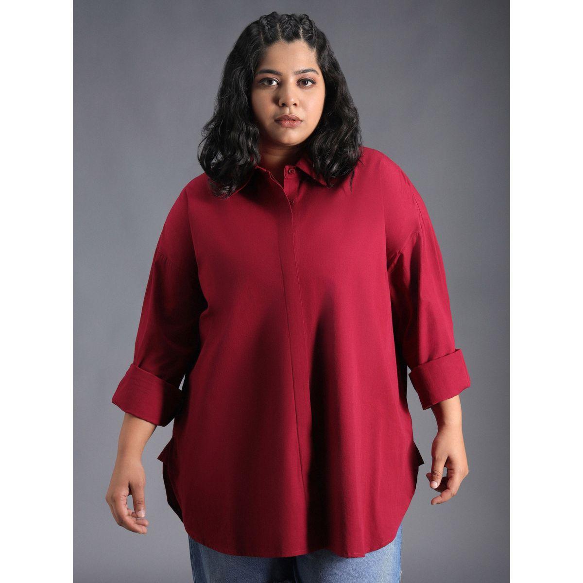 High Star X Styli  Plus Size Classic Spread Collar Oversized Casual Shirt-women-clothing-shirtsandblouses-shirts-image-6