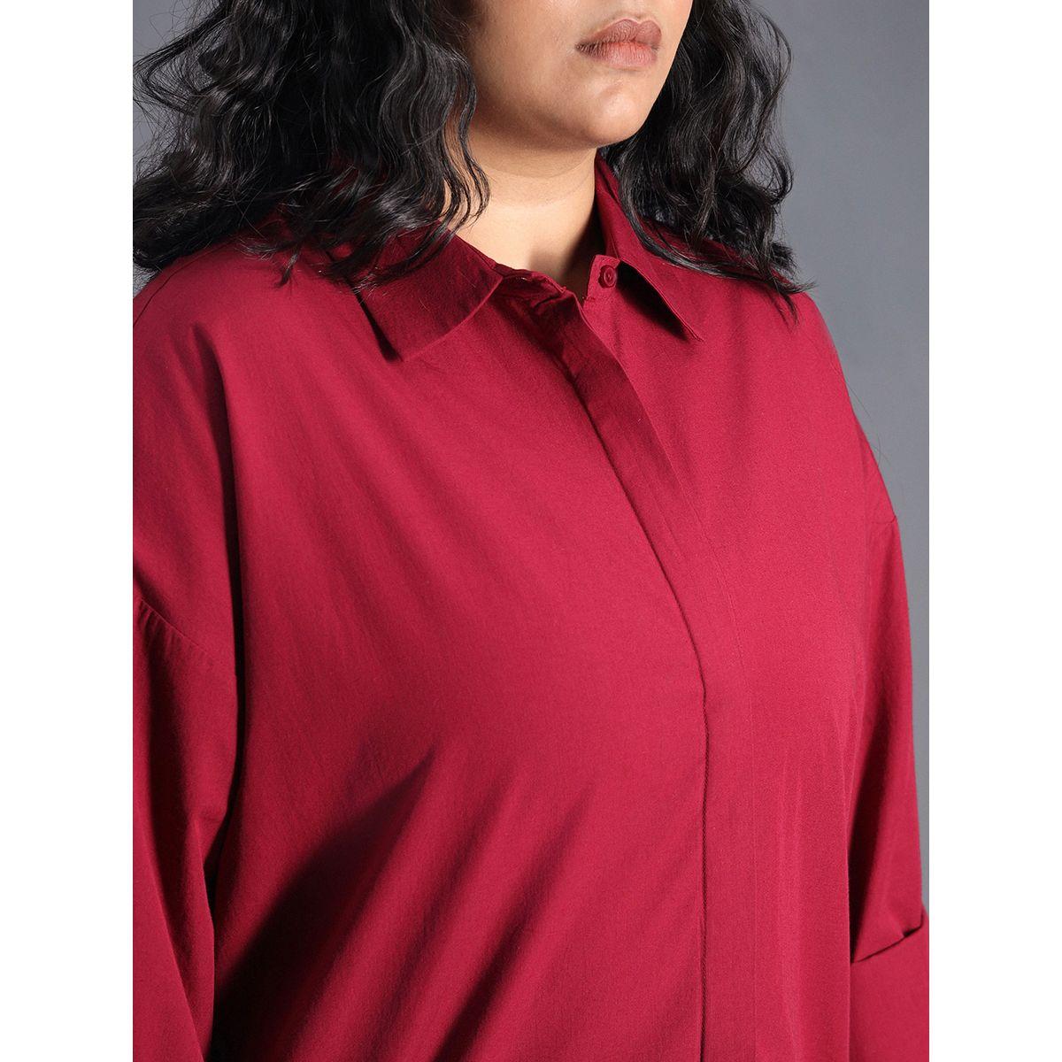 High Star X Styli  Plus Size Classic Spread Collar Oversized Casual Shirt-women-clothing-shirtsandblouses-shirts-image-7