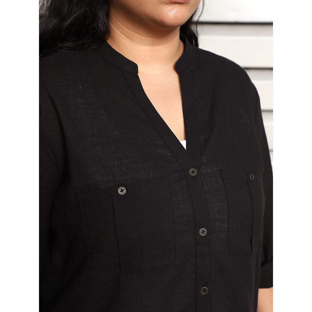 High Star X Styli  Plus Size Regular Fit Cotton Casual Shirt-women-clothing-shirtsandblouses-shirts-image-5