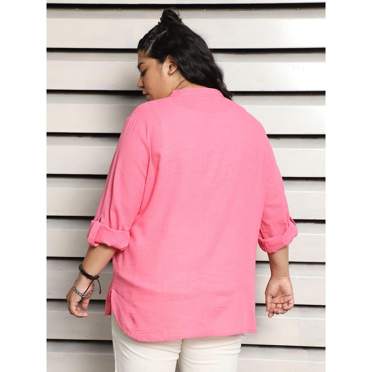 High Star X Styli  Plus Size Regular Fit Cotton Casual Shirt-women-clothing-shirtsandblouses-shirts-image-4