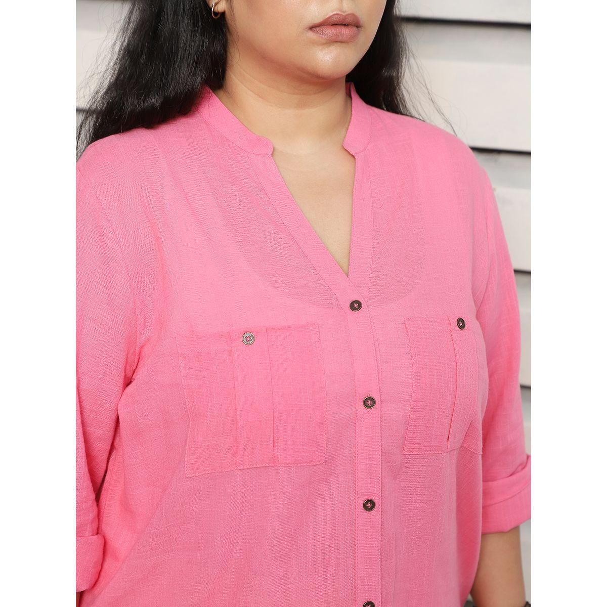 High Star X Styli  Plus Size Regular Fit Cotton Casual Shirt-women-clothing-shirtsandblouses-shirts-image-5