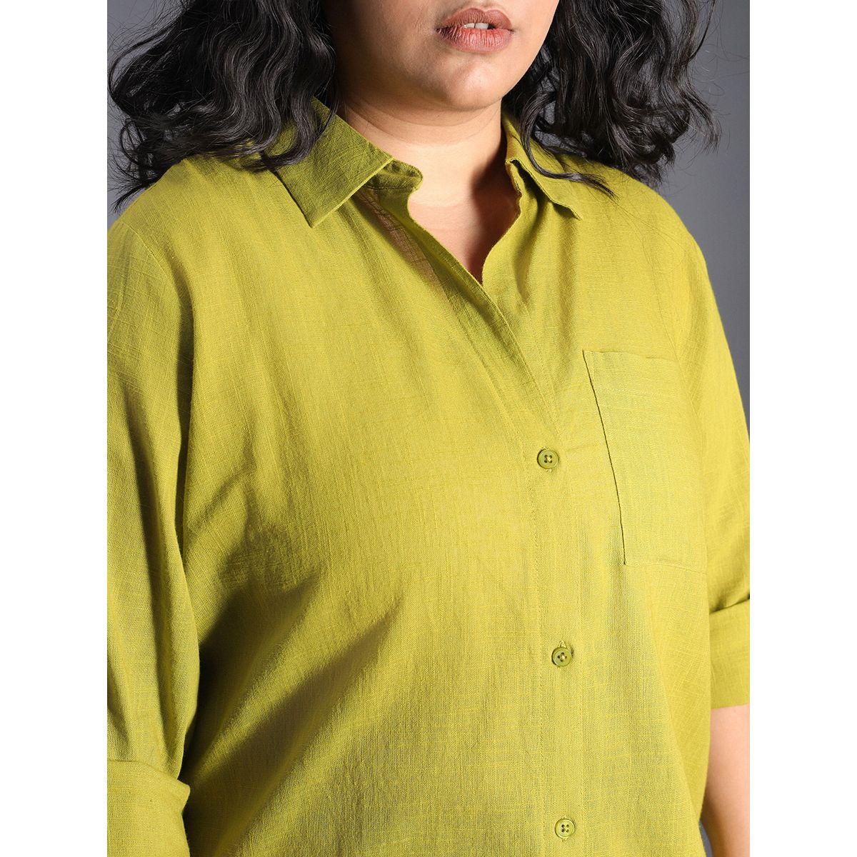 High Star X Styli  Plus Size Classic Collar Oversized Shirt with Patch Pocket-women-clothing-shirtsandblouses-shirts-image-4