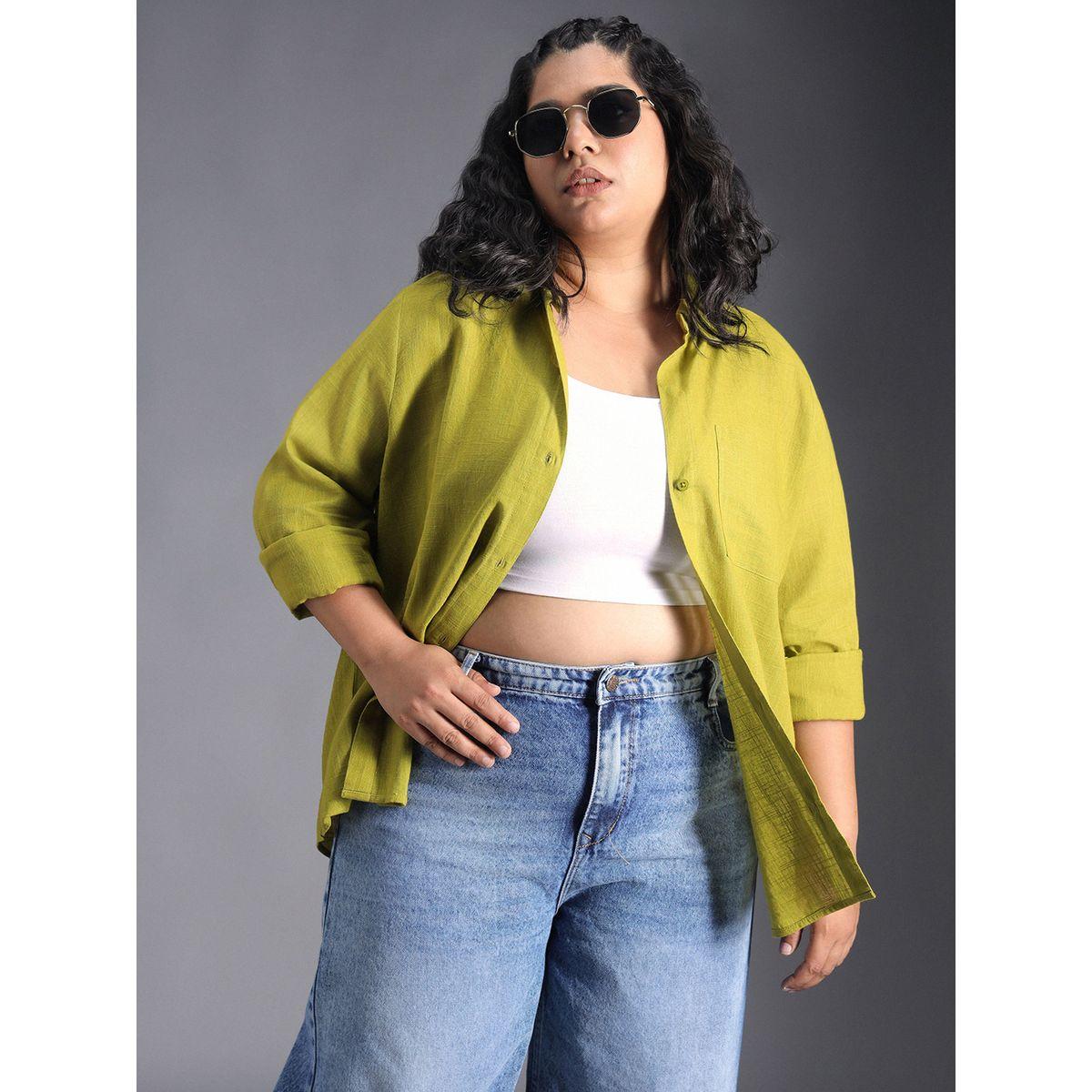 High Star X Styli  Plus Size Classic Collar Oversized Shirt with Patch Pocket-women-clothing-shirtsandblouses-shirts-image-5