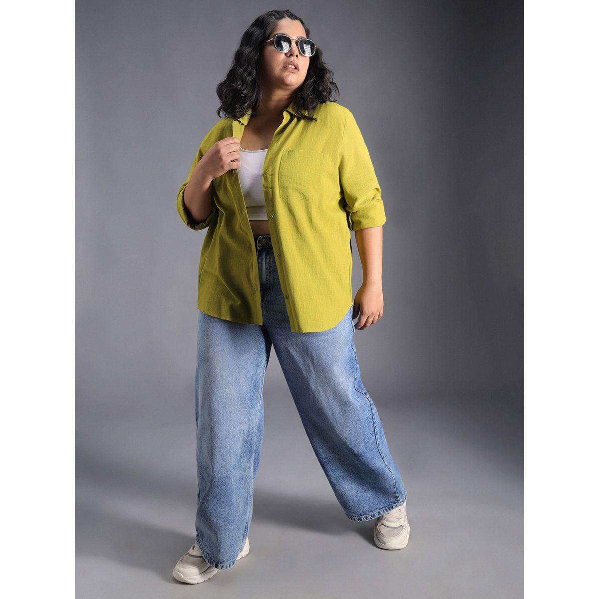 High Star X Styli  Plus Size Classic Collar Oversized Shirt with Patch Pocket-women-clothing-shirtsandblouses-shirts-image-6