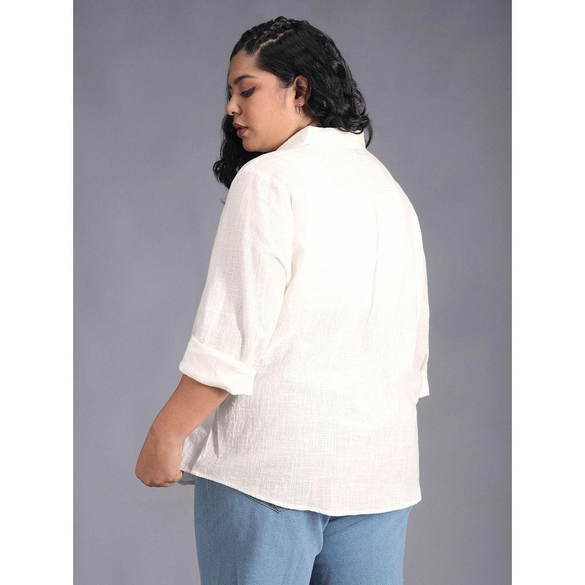 High Star X Styli  Plus Size Classic Collar Oversized Shirt with Patch Pocket-women-clothing-shirtsandblouses-shirts-image-3