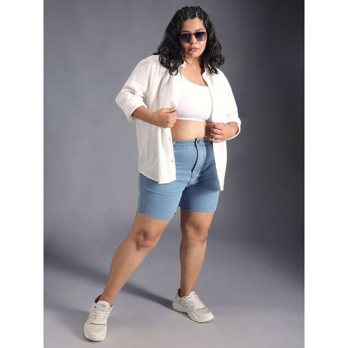 High Star X Styli  Plus Size Classic Collar Oversized Shirt with Patch Pocket-women-clothing-shirtsandblouses-shirts-image-7