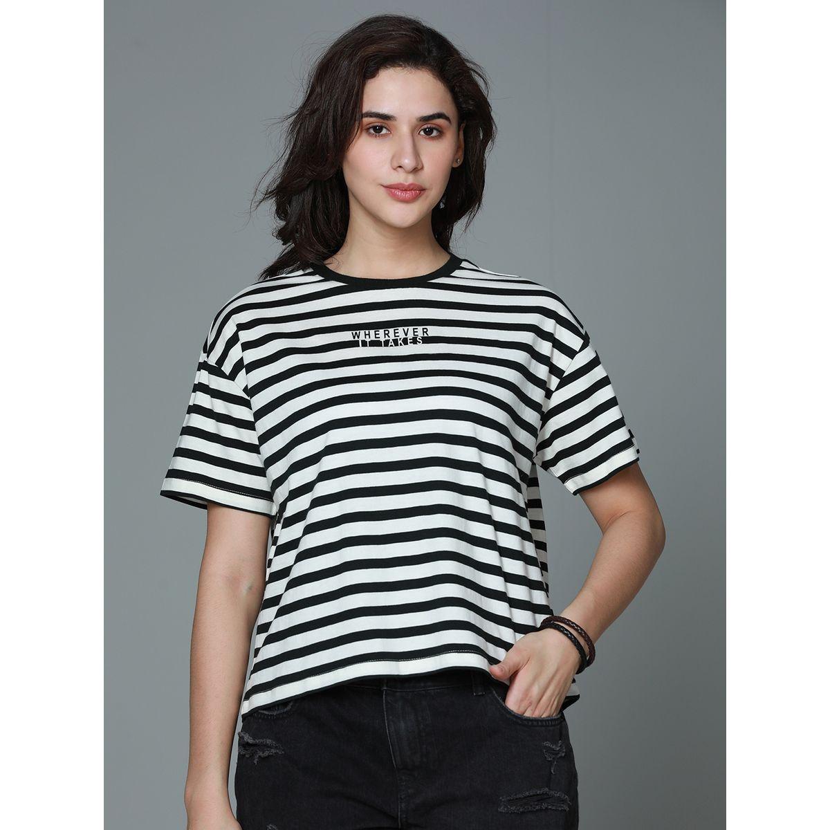 High Star X Styli  Boxy Fit Striped T-Shirt-women-clothing-tshirts-image-1