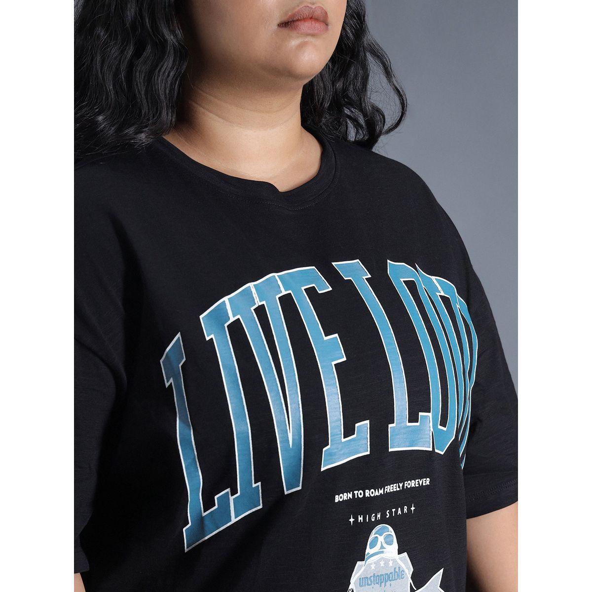 High Star X Styli  Plus Size Typography Print Oversized T-Shirt-women-clothing-tshirts-image-4