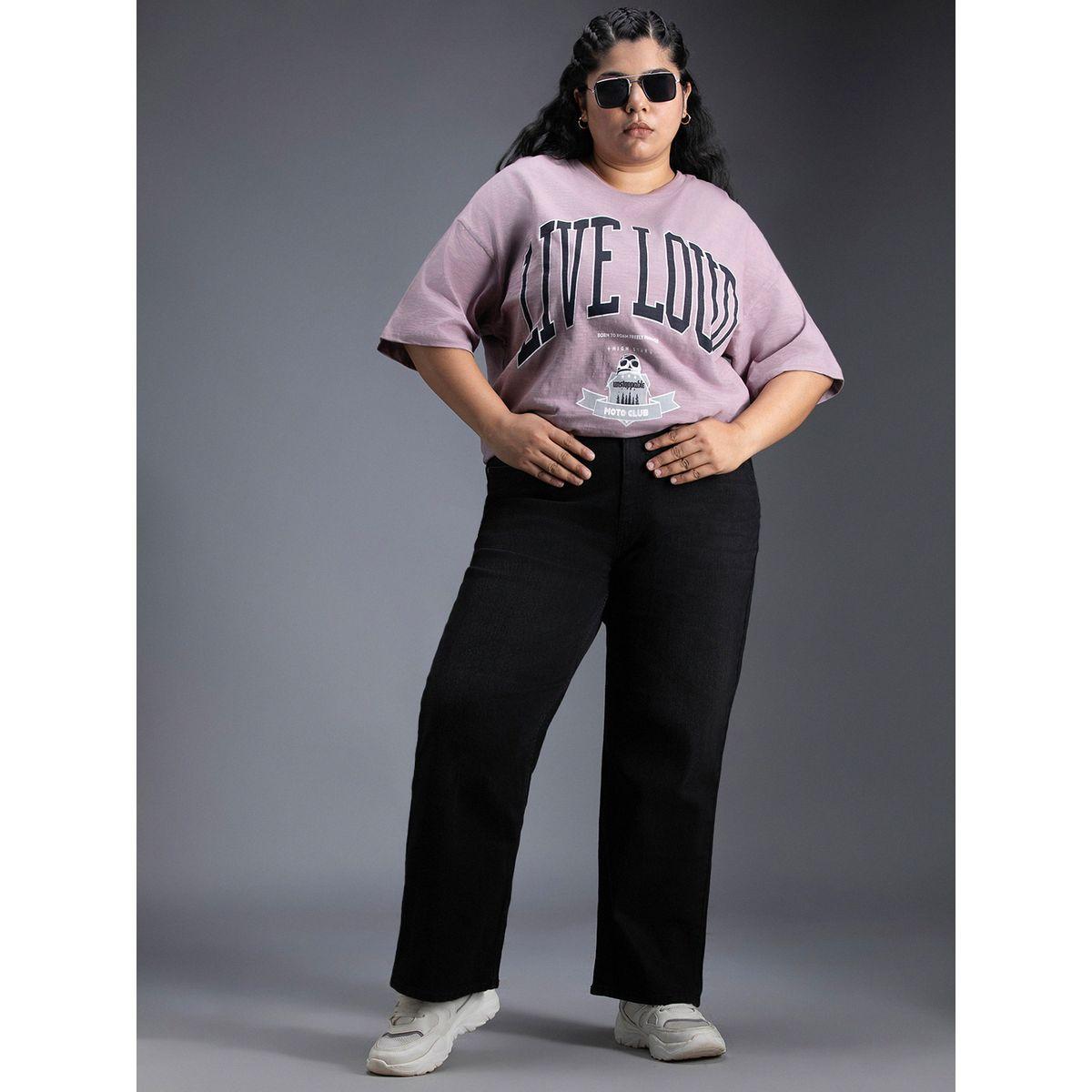 High Star X Styli  Plus Size Typography Print Oversized T-Shirt-women-clothing-tshirts-image-6